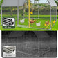 4ever2buy Large Metal Chicken Coop with Run Walk-in Poultry Cage Chicken Runs House Pen Cage Dome Roofed Chicken Coops with Anti-Ultraviolet Cover for Outdoor Yard Farm Use 9.5'W x 12.9'L x 6.3'H