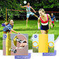 Volleyball Poles, Outdoor Volleyball and Badminton Net Set, with Height Adjustable Poles, Portable Heavy Duty Volleyballs Badminton Net for Backyard Suitable Men, Women