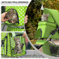 MoNiBloom 3 Wheels Pet Dog Cat Stroller for Small Medium Dogs Cats, Foldable Jogger Stroller w/Storage Basket and Cup Holder, Lawn Green Polka Dots