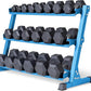 REP Fitness Rubber Hex Dumbbell Set, Adjustable Weight Pairs, Home Gym Equipment, Strength Training For Men Women, Black Coated Grips, Workout Rack Storage Optional, Heavy Lb Free Weights