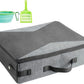HiCaptain Portable Litter Box for Cats, Cat Travel Litter Box with Lid and Handle Standard Portable Collapsible Litter Carrier for Cat (M,Black/Gray)
