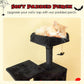 MWPO Gothic Cat Tree for Indoor Cats, 63.8 Inches Multi-Level Cat Tower with Sisal-Covered Scratching Posts, Padded Platform, Hammock, Dangling Toys, Stable Cat Condo Pet Play House, Black