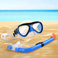 GreenLF Kids Snorkel Set, Anti-Fog Snorkeling Mask with Nose Covers for Youth Junior Child, Boys & Girls Age 5-12, Semi-Dry Diving Scuba Swimming Goggles Gear Packages