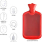 Abyclean Enema Bag Kit Rubber Anal Douche Vaginal Douche Enema Cleaner for Women’s or Man’s Health (Red, 2L)
