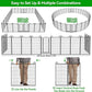 Dog Playpen Outdoor 32 Panels Heavy Duty Dog Fence 47" Height Anti-Rust with Doors Portable for RV Camping Yard, Total 71FT, 406 Sq.ft, Snowy Black