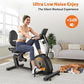 Recumbent Exercise Bike, Stationary Bikes for Home Magnetic Recumbent Bike with Adjust Seat for Adults Seniors, 300LB Capacity & 8-level Resistance, LCD Monitor and Heart Rate Handle