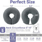 Soft Inflatable Dog Cone Collar Alternative After Surgery - Dog Neck Donut E Collar for Large Medium Small Dogs Cats Post Surgery - Recovery Collar to Stop Licking - Grey, S