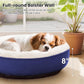 Love's cabin Round Donut Cat and Dog Cushion Bed, 25in Pet Bed for Small or Medium Dogs, Anti-Slip & Water-Resistant Bottom, Soft Durable Fabric Pet Beds, Washable Calming Cat & Dog Bed Navy