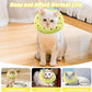 Soft Cat Cone Collar, Cute Cat Recovery Collar Suitable for Small, Medium, Large Cats,Elizabethan Neck Collar for Cats After Surgery (Pineapple, Medium)