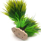 BEGONDIS 2Pcs Aquarium Decorations Fish Tank Artificial Green Water Plants Made of Soft Fabrics Plastic