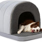 Orthopedic Dog Bed House - Dog House Indoor with Egg-Crate Foam - Tent Bed with Waterproof Lining & Nonskid Bottom, Ideal for Extra Large Breeds & Fits 42-Inch Crate - 41"x27", Charcoal