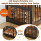 Furniture Style Dog Crate with Storage, 48 Inch Dog Crate Furniture with Double Doors, 2 Stainless Steel Bowls, Dog Crate Furniture-Style Crate for Large/Medium Dog