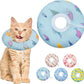 Cat Cone Collar Soft, Kitten Spay Soft Cones to Stop Licking, Cat Neck Donut Pillow After Surgery, Kittens Protective Collar After Spay, Cute Recovery Cone for Cats (Blue Fish, Small)