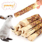 Abizoo Natural Rabbit Chew Toys,10 Sticks Sweet Bamboo Sticks for Rabbits with Petals,Bunny Chew Toys for Guinea Pig,Chinchilla,Hamster Treats Pet Wood Chews Snack Healthy Small Animals Toys for Teeth