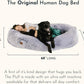 Plufl, The Original Human Dog Bed for Adults, Kids, and Pets. As Seen on Shark Tank. Comfy Plush Large Bean Bag with Memory Foam, Machine Washable, and Durable. Perfect nap and Floor Bed - Arctic Grey