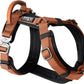 MADE TO ROAM Premium Explorer Harness - Y-Shaped Dog Harness with Adjustable Durable Nylon, Soft Padding, Metal Buckles and Leather Handle for Small, Medium, Large Dogs (Nevada Evening, Size 7)