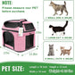 Large Cat Carrier Pet Carrier, Oeko-TEX Certified Soft Side Pet Carrier for Cat, Small Dog, Collapsible Travel Small Dog Carrier, TSA Airline Approved Cat Carrier for Cats 20 lb,Pink