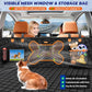Dog Back Seat Extender for Truck, Hard Bottom Dog Car Seat Cover-Strong Support Waterproof Scratch-Proof Pet Hammock for Full Size F150/RAM1500/Silverado Crew Cab Pickup, Black