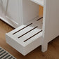 Cat Litter Robot Enclosure,for Placing Litter Robot 3/4,Power Outlet and Dog-Proof Shelf for Litter Robot Cabinet,Litter Collector for Automatic Litter Box Enclosure,Cloud White