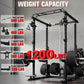 RitFit Power Cage with Optional LAT PullDown/Cable Crossover, 1000LB Squat Rack for Home & Garage Gym, with Weight Storage Rack and More Training Attachments, ASTM-Certified