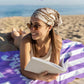 JML Personalized Beach Towel with Name, Custom Cabana Stripe Beach Towel, Customized Microfiber Pool Towel, Quick Dry & Absorbent Swim Towel for Adult,Mother's Day, Birthday, Summer Holiday,Vacation