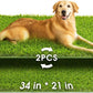 Hompet Artificial Grass for Dogs, 34"x21", Professional Dog Grass Mat, Easy to Clean with Drainage Holes, Potty Training Pad and Replacement Fake Grass Turf, Outdoor Rug Patio Lawn Decoration