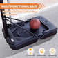 Portable Basketball Hoop Outdoor, 4.8-10FT Height Adjustable Basketball Hoop Goal System with 44-48 Inch Impact Backboard and Portable Wheels for Adults