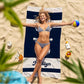 JML Personalized Beach Towel with Name, Custom Anchor Beach Towel, Customized Microfiber Pool Towel, Quick Dry & Absorbent Swim Towel for Adult,Mother's Day, Birthday, Summer Holiday,Vacation