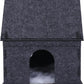 2-Tier Indoor Cat Apartment，Cozy Pet Cat Bed, Hideaway, and Sturdy Cat Castle for Multiple and Large Cats