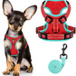 MIDOG No-Pull Dog Harness | Adjustable & Reflective Pet Harness Leash Set for Small Medium Large Dogs Walking, Training| No Choke, Front Clip, Soft Padded Vest with Easy Control Handle - Red, XS