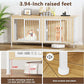 EasyCom 63" Dog Cage Furniture for 2 Pets with Divider, XL Wooden Double Dog Crate Furniture TV Stand for Mideum Breed, Durable and Sturdy