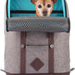 Kurgo Dog Carrier Backpack for Small Pets - Dogs & Cats | TSA Airline Approved | Cat | Hiking or Travel | Waterproof Bottom | G-Train | Ruck Sack | Heather Grey