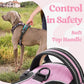 rabbitgoo Dog Harness for Large, No Pull Pet Harness with 3 Buckles, Adjustable Soft Padded Vest with Control Handle, Walking Reflective Pet Vest for Extra Large Dogs, Pink, XL