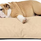 K9 Ballistics Tough Rectangle Pillow Medium Dog Bed - Removable Cover, Washable, Durable & Water Resistant Dog Bed Made for Medium Dogs 33" x 27", Sandstone