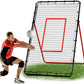 Volleyball Rebounder Net，Portable 7x4 ft Training Equipment for Spike and Smash Practice - 5 Rebound Angles Custom Target Area for Volleyball Sports Training