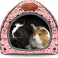 BWOGUE Guinea Pig House Bed Cozy Hamster Cave Large Hideout for Dwarf Rabbits Hedgehog Bearded Dragon Winter Nest Hamster Cage Accessories