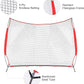 ZELUS Collapsible Barricade Backstop Net 12x9 ft, Net for Lacrosse, Baseball, Basketball, Soccer, Field Hockey and Softball Practice Barrier, Portable Hitting Net for Backyard, Park, with Carry Bag