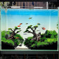 Novelsite Fish Tank Decor- Bonsai Trees with Faux Moss- Aquarium Rocks Aquascaping- Made of Sandstone, Goldfish Betta Fish Tank Decorations Hides Accessories