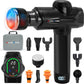 Massage Gun Deep Tissue with Heat and Cold Head, 6 Temperatures, 20 Levels & 10 Heads, Handheld Muscle Massager Gun with Carry Case, Portable Percussion Muscle Massager Gun (Black)