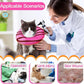 Cat Cone Collar Soft, Cute Cat Donut Collar After Surgery, Adjustable Kitten Recovery Cones to Stop Licking, Lightweight Neck Elizabethan Collars for Cats Kittens (Chocolate Pink, Small)