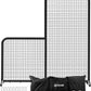 Yes4All Portable L-Screen Baseball 7x7ft with 2 Baseballs, Rubber Wheels - L Screen Baseball for Batting Cage, Protective Pitching Screen Net Double Layers, Carry Bag Included