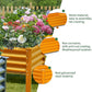 Land Guard Galvanized Raised Garden Bed with Legs, 96×24×32in Raised Garden Beds Outdoor with Drainage Holes, Planter Boxes Outdoor for Backyard, Patio, Balcony, 800lb Capacity, Cream Yellow