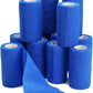 TOBWOLF 12PCS Self Adhesive Bandage, 4" x5yd / 10cmx4.5m Elastic Cohesive Bandage Wrap Athletic Gauze Roll, Non Woven Bandage Tape for Wrist Ankle Knee Leg Sprains Swelling - Navy Blue