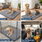 Smiry Dog Door Mat for Muddy Paws 59x32, Absorbs Moisture and Dirt Doormat, Non-Slip Washable Quick Dry Chenille Front Door Mat Indoor Entrance, Entryway Carpet for Inside Floor, Grey