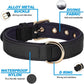 Didog Soft Padded Dog Collars for Medium Dogs, Lightweight and Breathable Dog Collar with Metal Buckle, Black, L