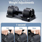 Adjustable Dumbbell – 12.5/25lb Single Unit OR Set of 2 – 5-in-1 Adjustable Weight for Home Gym, Strength Training & Fitness Workouts, White OR Black