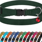 Breakaway Cat Collar Leather with Removable Bell - 13 Colors Available - Soft Adjustable Girl Boy Safety Lightweight Pet Kitten Collars Pink Brown Blue Green Red Orange Black (Emerald)