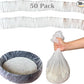 50 Pack Litter Box Liners Compatible with Lifewit Litter Box Cat, Elastic Band Trash Bags for Disposal of Cat Waste, Waterproof and Leak Proof (Clear)