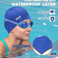 Aegend Fabric Swim Cap, Silicone Waterproof Layer - Breathable Cloth Swimming Cap, Keep Hair Dry with Hight Elasticity for Youth(8-16) Adult, 2 Sizes to Choose