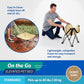 Coolaroo On-The-Go Elevated Dog Bed - Foldable Pop-Up Travel Dog Bed with Breathable, Moisture-Resistant Fabric, Carry Bag Included, Lightweight & Portable, Desert Sand, Standard